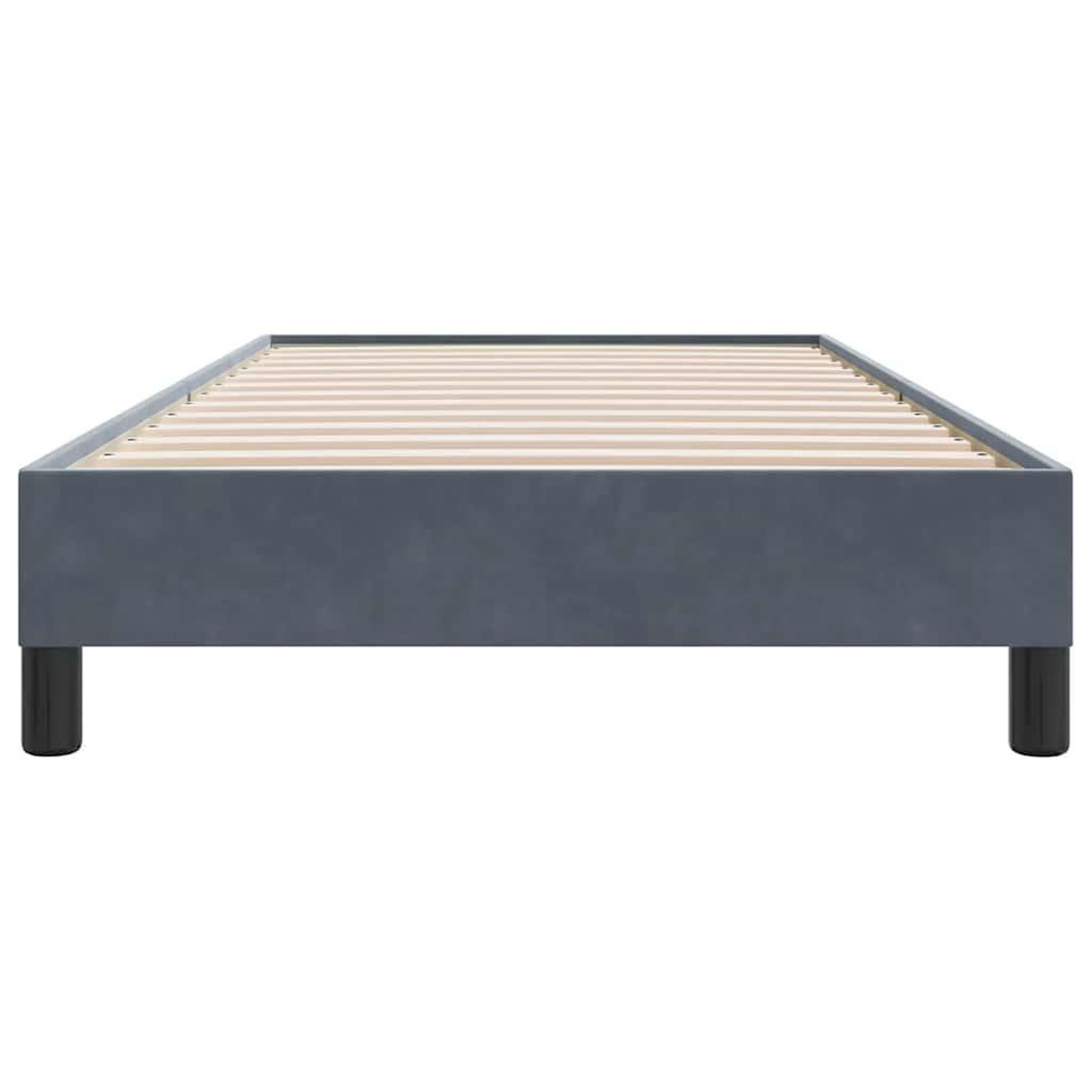 Voir la diapositive 5 : VIDAXL Cadre de lit sans matelas gris fonce 100x210 cm velours
