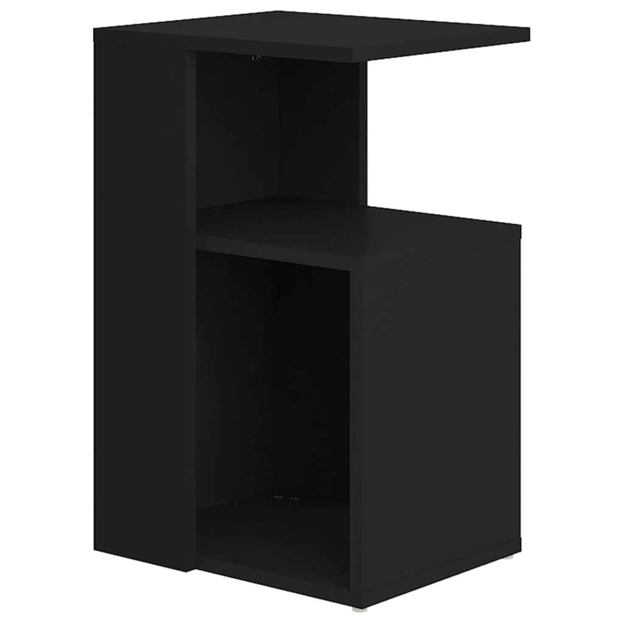 Voir la diapositive 2 : VIDAXL Table d'appoint Noir 36x30x56 cm Bois d'ingenierie
