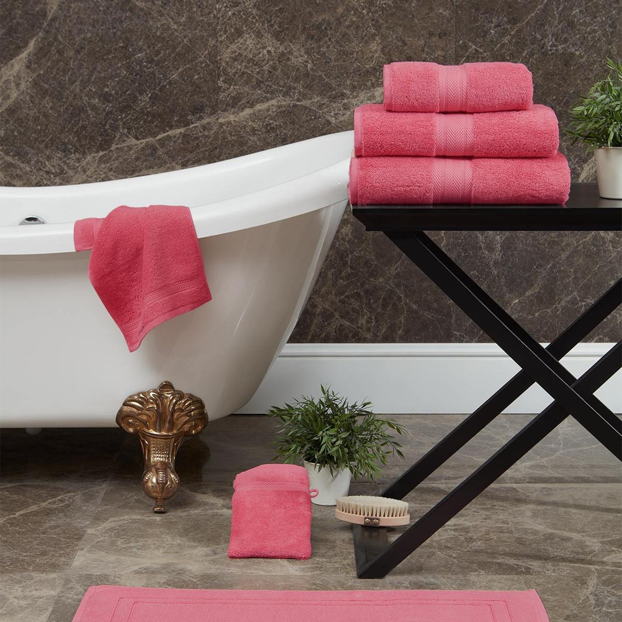 Voir la diapositive 4 : Sensei Maison Maxi drap de bain 550 g/m² LUXURY - 100x150 cm