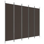 Voir la diapositive 2 : VIDAXL Cloison de separation 5 panneaux Marron 250x200 cm Tissu