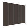 Voir la diapositive 2 : VIDAXL Cloison de separation 5 panneaux Marron 250x200 cm Tissu