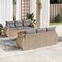Voir la diapositive 1 : VIDAXL Salon de jardin avec coussins 7 pcs beige resine tressee