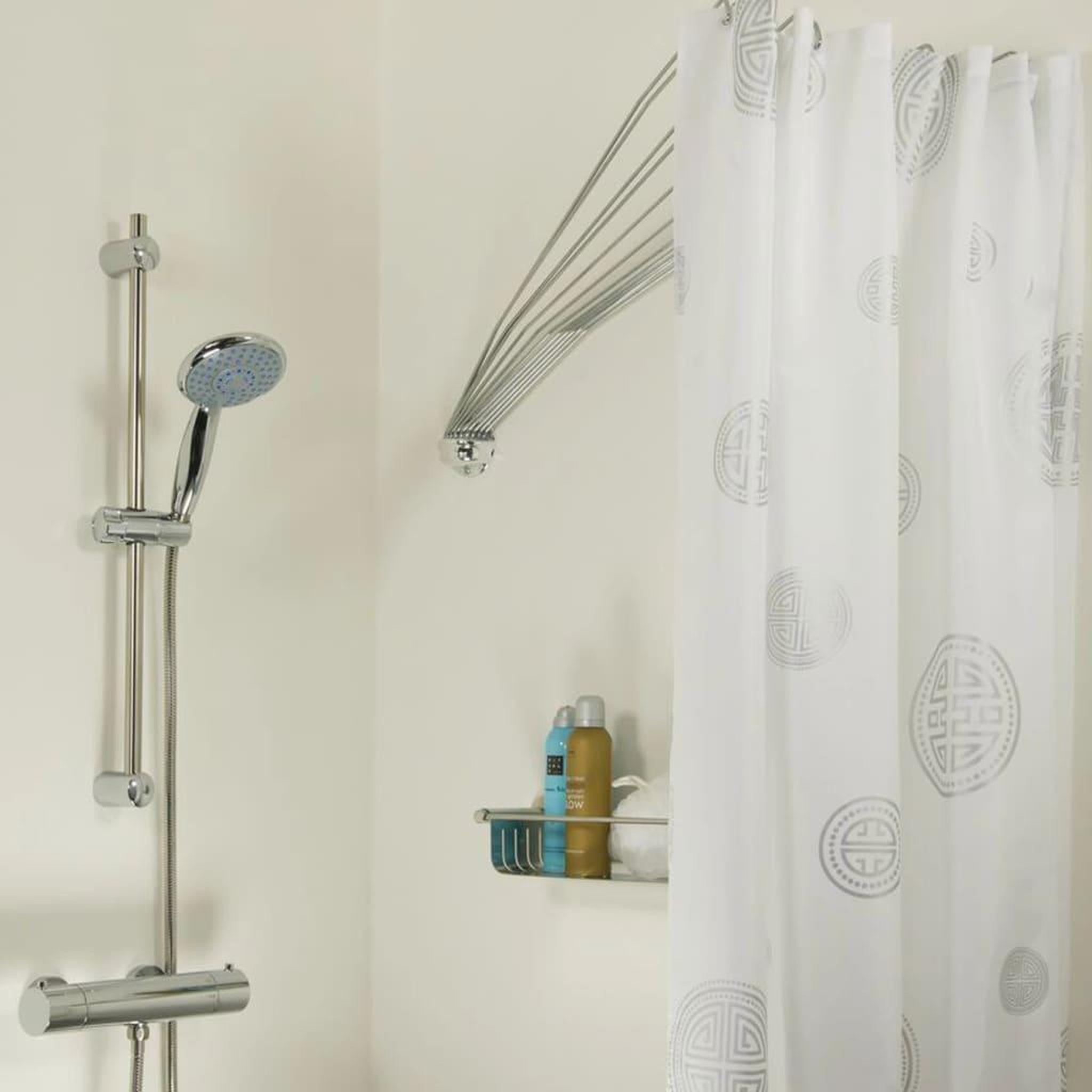 Voir la diapositive 3 : SEALSKIN Sealskin Rail pour rideau de douche Umbrella
