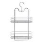Voir la diapositive 2 : FIVE Etagère de douche ou baignoire en métal - 2 Niveaux - 25 x 41 cm