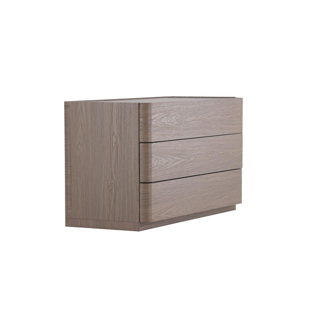 Paris Prix Commode Design 3 Tiroirs  Noble  100cm Moka