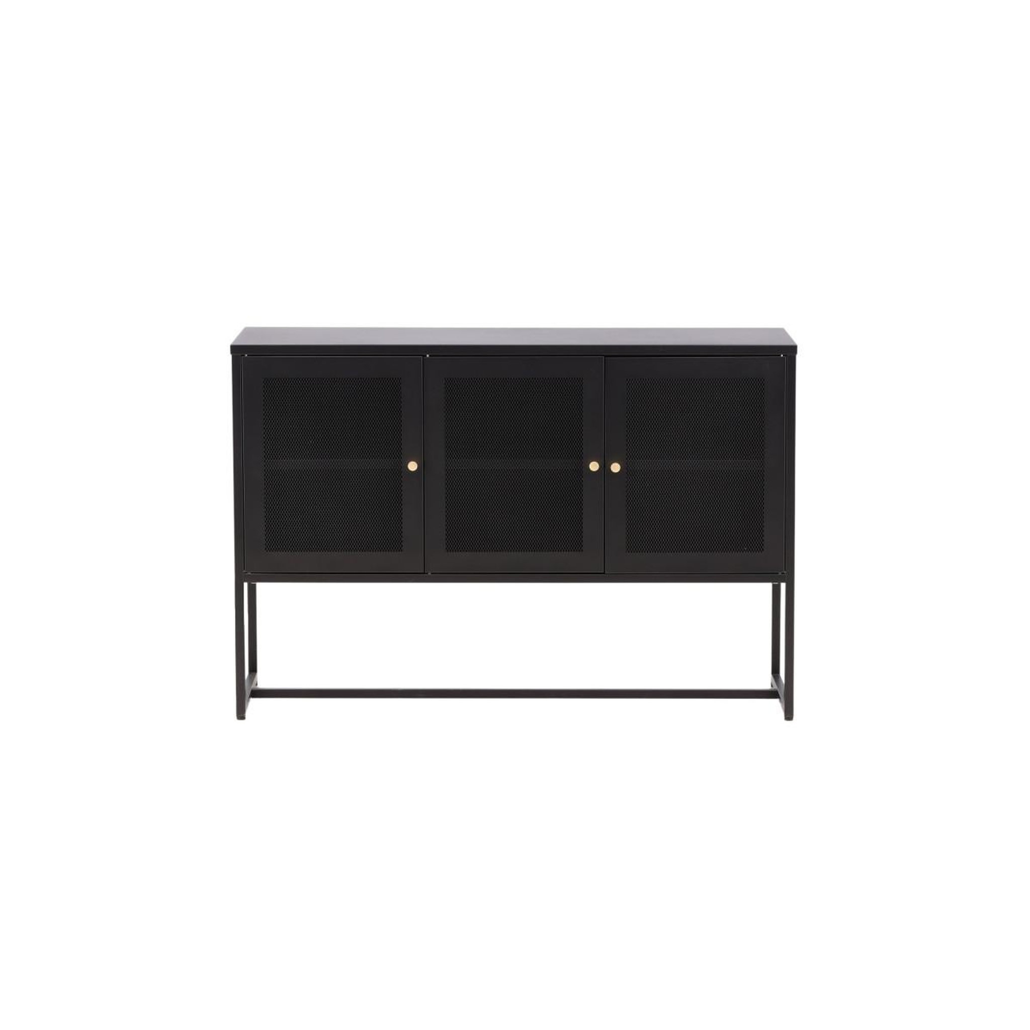 Voir la diapositive 2 : Paris Prix Bahut 3 portes métal  malla  120cm noir