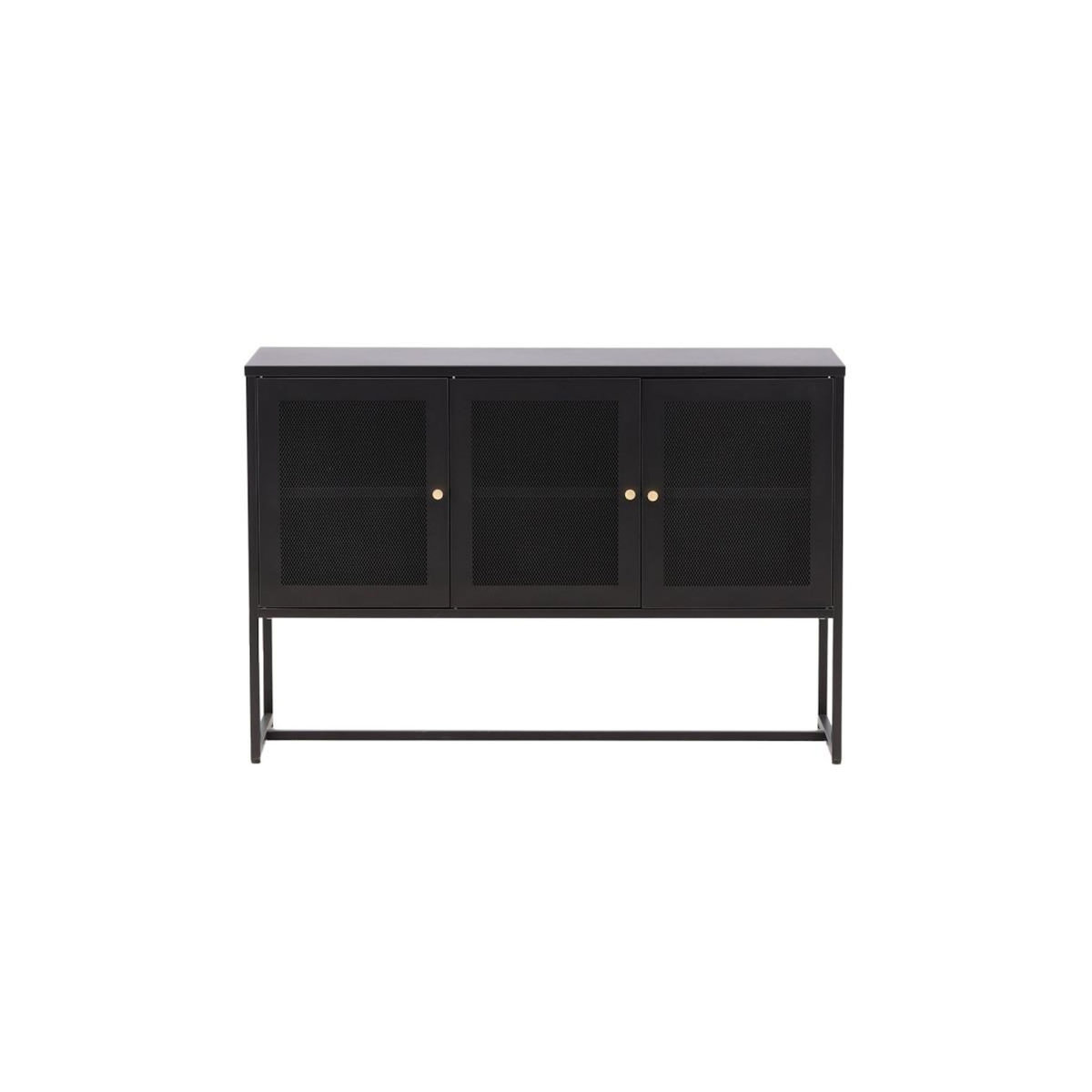 Paris Prix Bahut 3 Portes Métal  Malla  120cm Noir