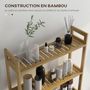 Voir la diapositive 6 : KLEANKIN Étagère de toilettes WC 3 niveaux style cosy bambou