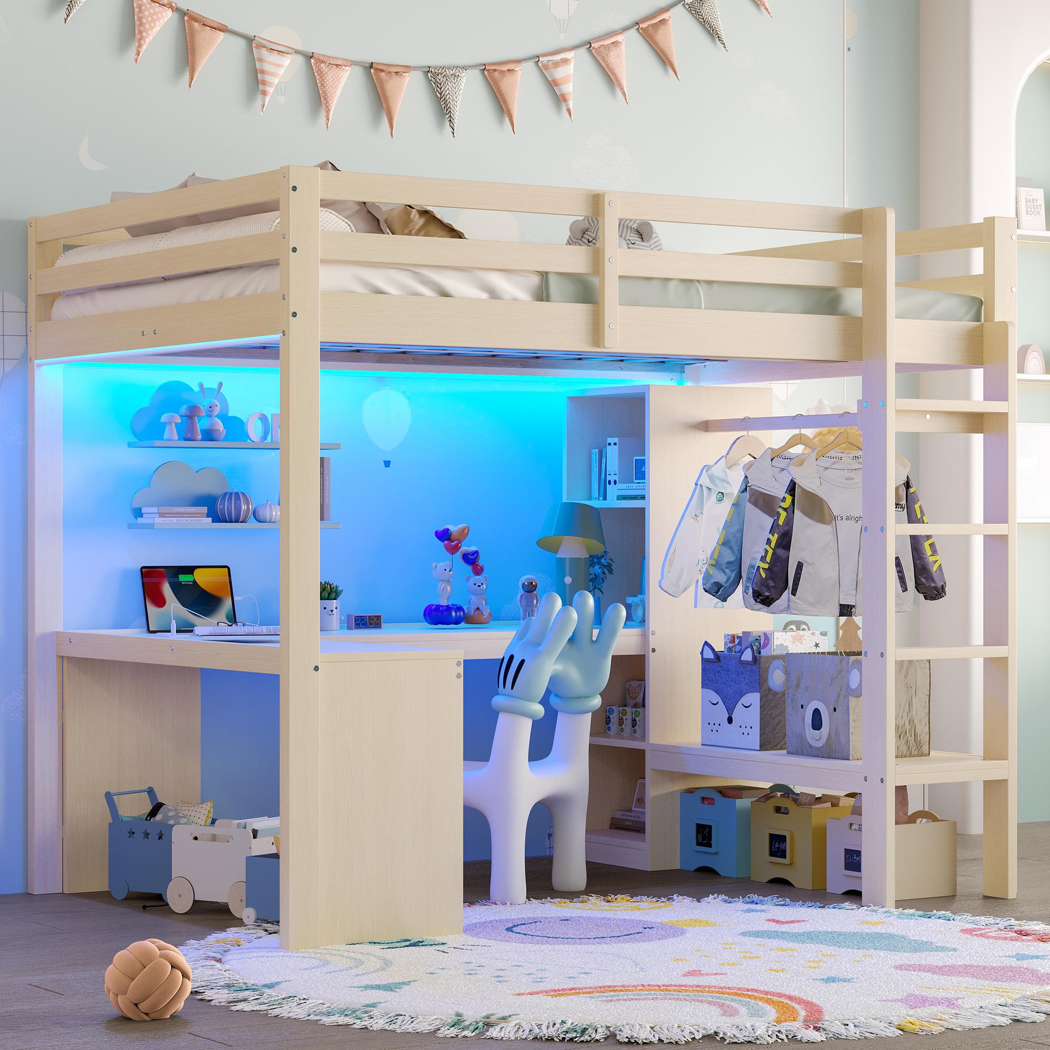 Voir la diapositive 4 : MERAX Lit mezzanine enfant
