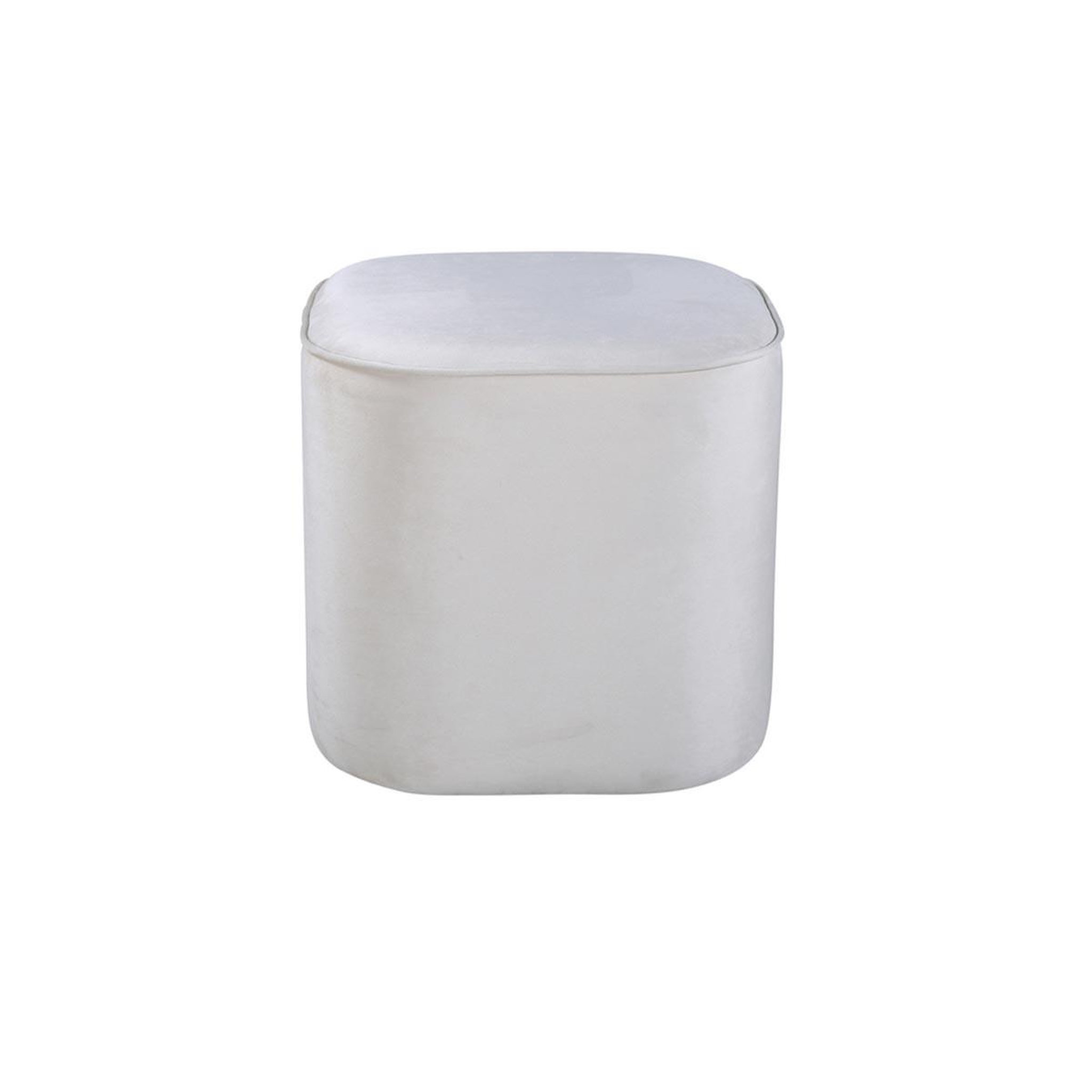 Voir la diapositive 2 : Paris Prix Pouf en velours  piff  44cm beige