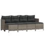Voir la diapositive 2 : VIDAXL Salon de jardin 5 pcs avec coussins gris resine tressee
