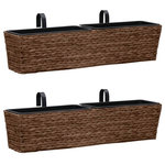 VIDAXL Pots de fleurs 2 pcs jacinthe d'eau marron
