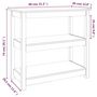 Voir la diapositive 6 : VIDAXL Table console 80x40x74 cm Bois massif de pin