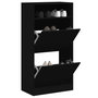Voir la diapositive 1 : VIDAXL Armoire a chaussures noir 60x34x116 cm bois d'ingenierie