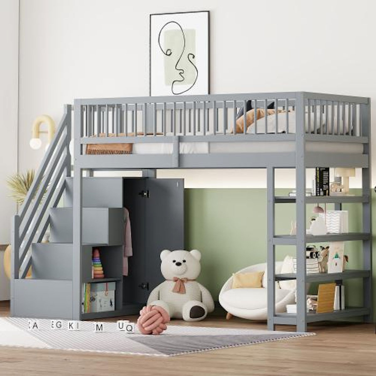 MERAX Lit mezzanine enfant