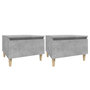 Voir la diapositive 2 : VIDAXL Tables d'appoint 2 pcs Gris beton 50x46x35 cm Bois d'ingenierie