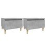 Voir la diapositive 2 : VIDAXL Tables d'appoint 2 pcs Gris beton 50x46x35 cm Bois d'ingenierie