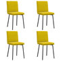 Voir la diapositive 2 : VIDAXL Chaises a manger lot de 4 jaune velours