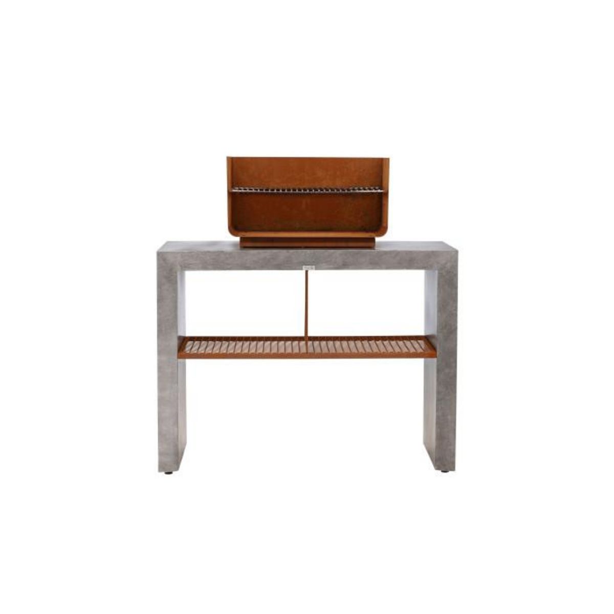 Paris Prix Meuble Bas d'Extérieur Avec Gril  Velas  120cm Gris Clair