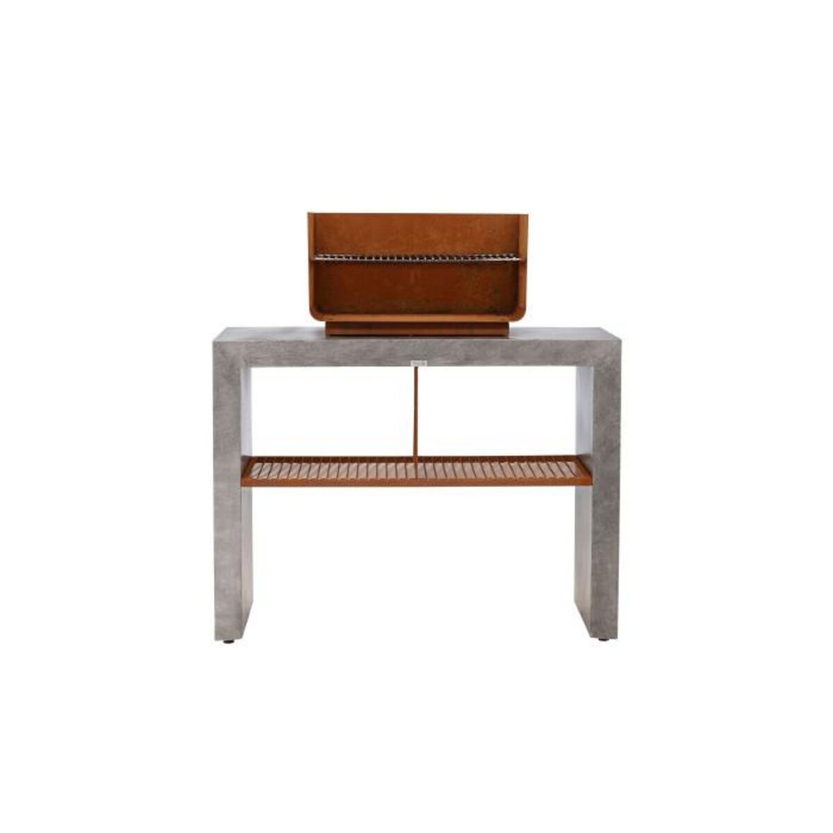 Paris Prix Meuble Bas d'Extérieur Avec Gril  Velas  120cm Gris Clair