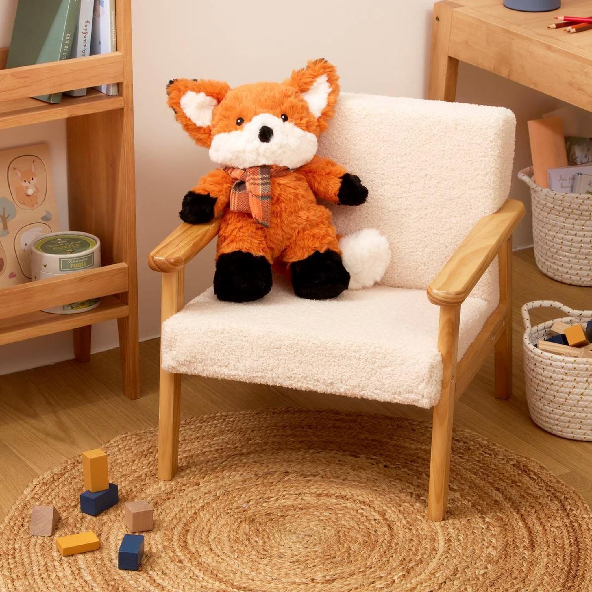 Voir la diapositive 4 : Atmosphera Kids Peluche enfant renard  ginger  32cm orange