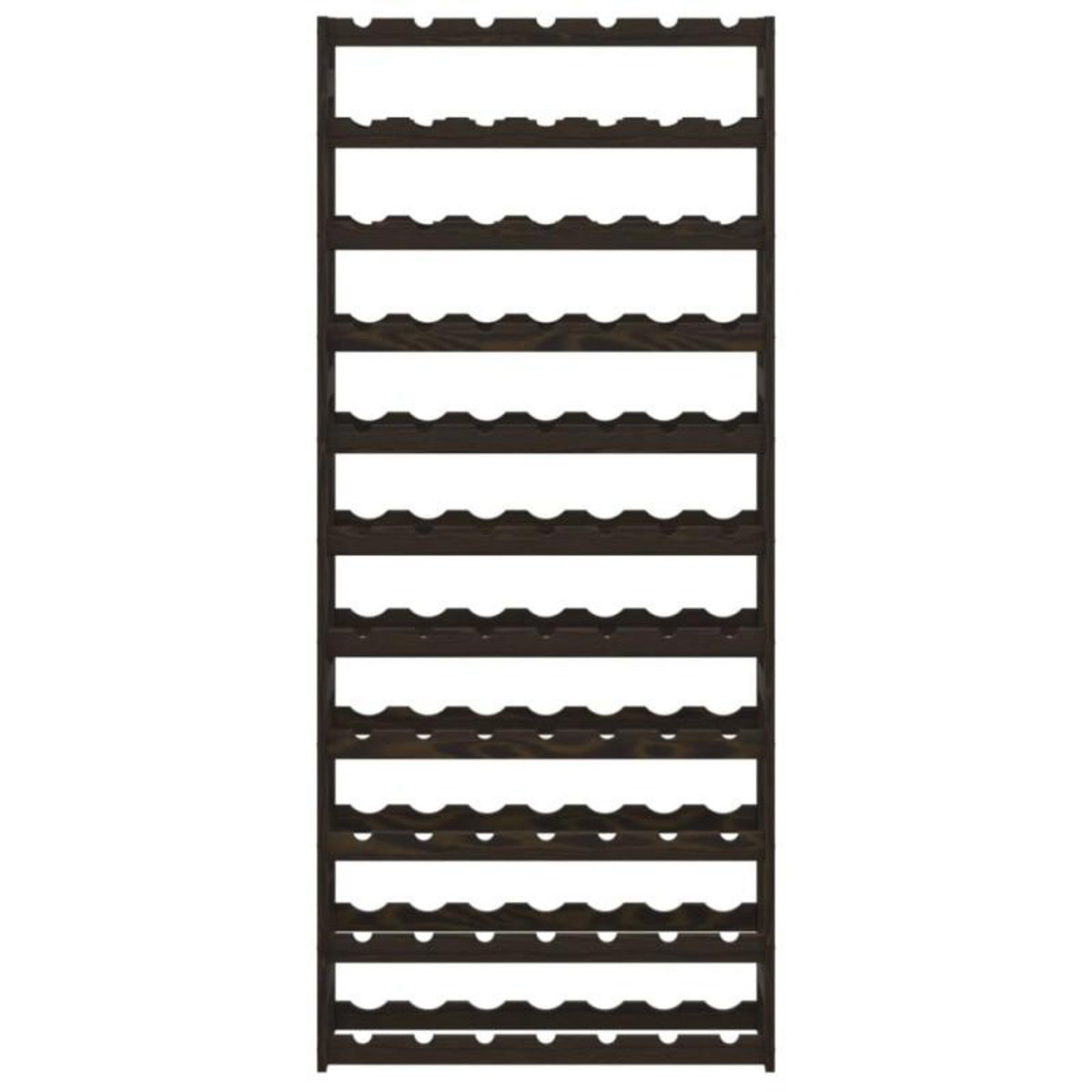 VIDAXL Casier à bouteilles pour 77 bouteilles noir bois pin solide