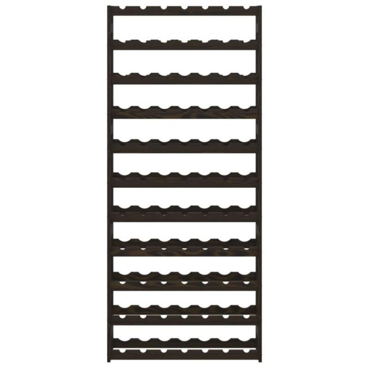 VIDAXL Casier à bouteilles pour 77 bouteilles noir bois pin solide