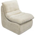 Habitat et Jardin Chauffeuse en tissu texturé  Candela  - 81 x 96 x 75 cm - Beige