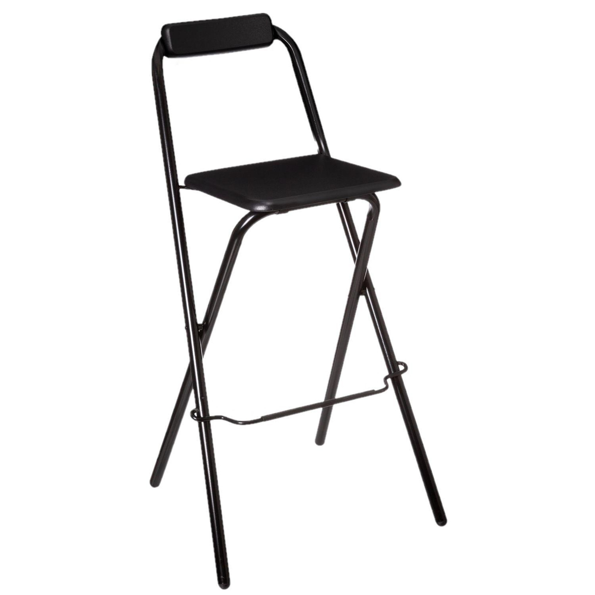 Voir la diapositive 3 : TOILINUX Lot de 4 chaises de bar pliantes louna - h. 97,5 cm