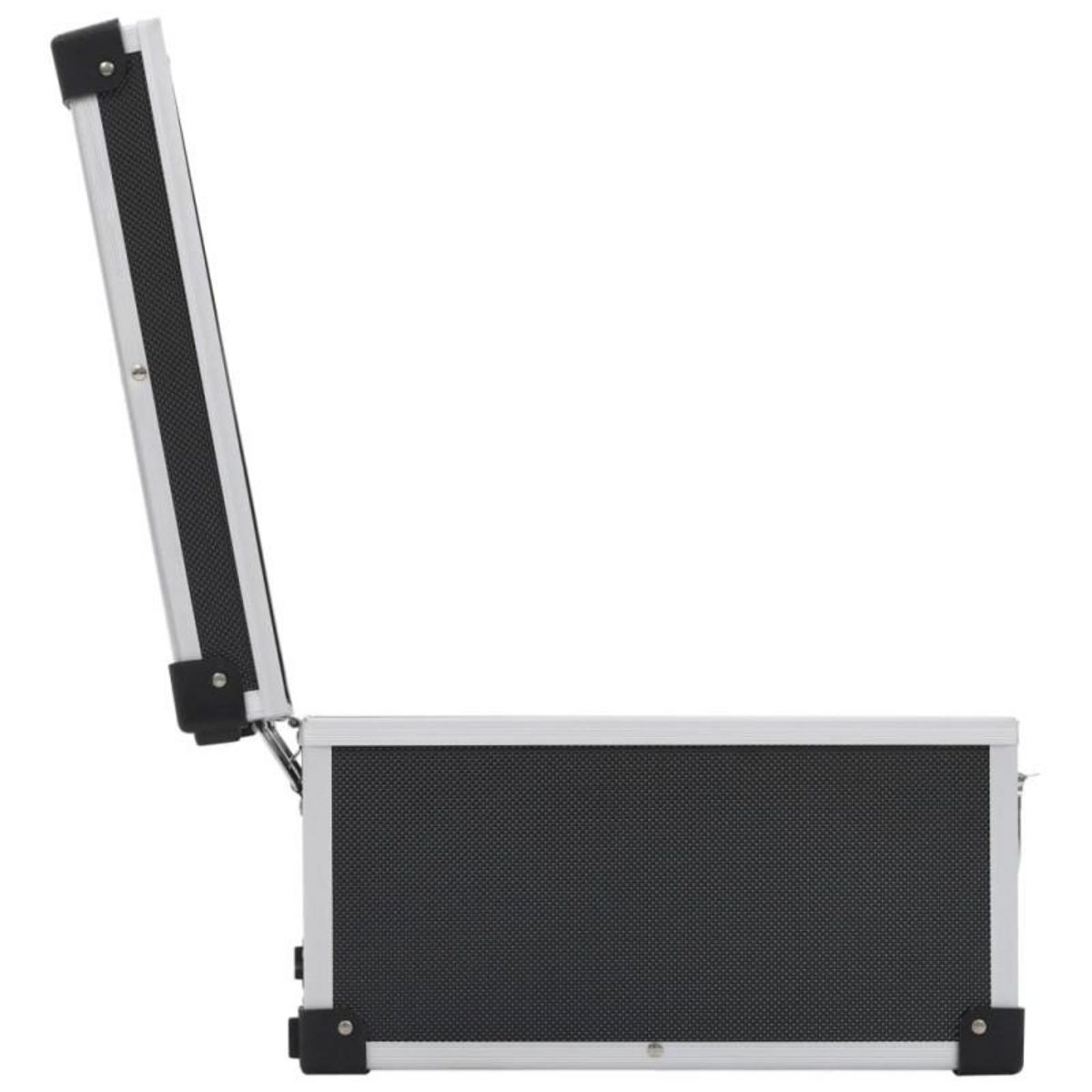 VIDAXL Étui de CD pour 60 CD Aluminium ABS Noir