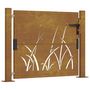 Voir la diapositive 2 : VIDAXL Portail de jardin 105x80 cm acier corten conception d'herbe