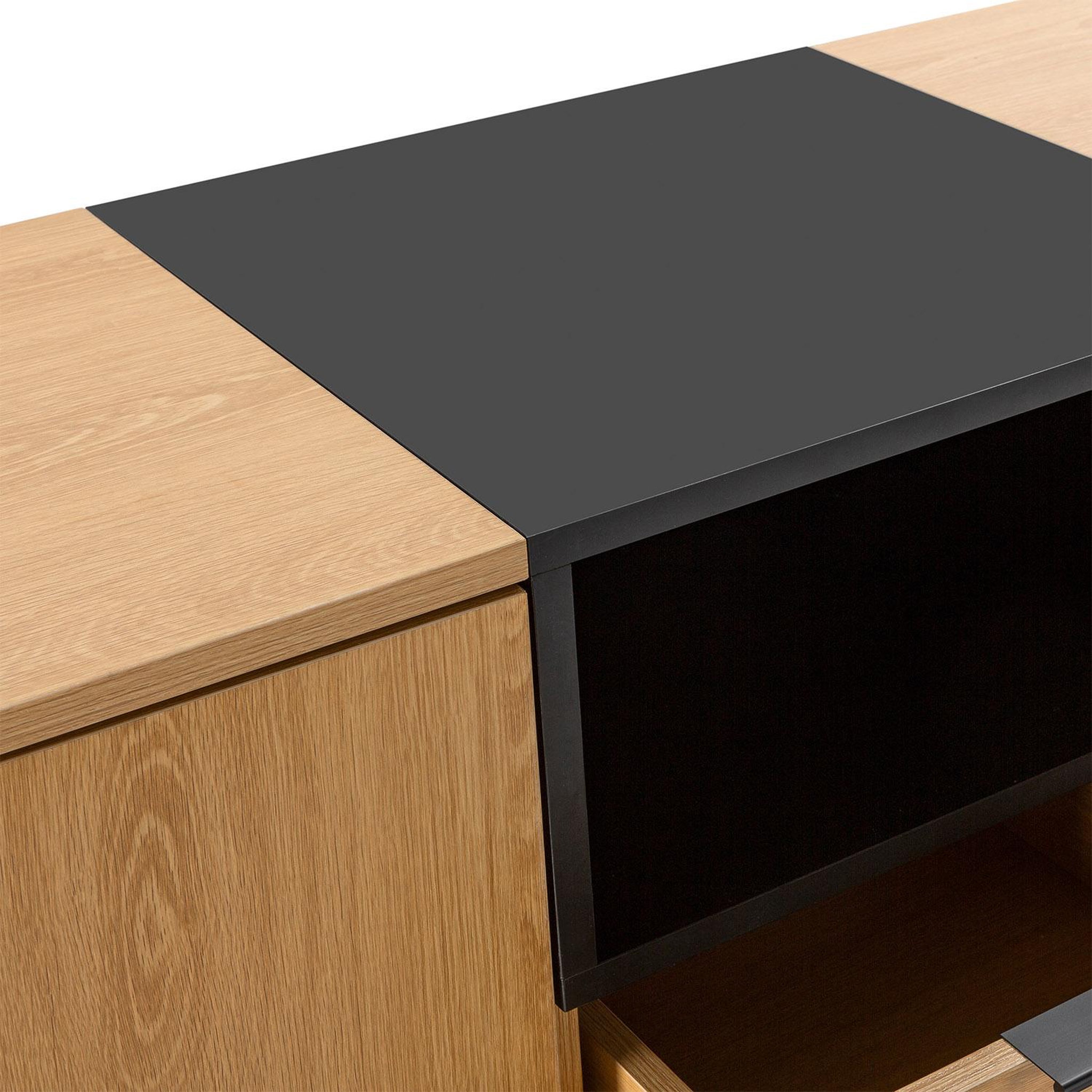 Voir la diapositive 5 : VS VENTA-STOCK Meuble Tv Nieve 2 portes 1 tiroir couleur Chêne