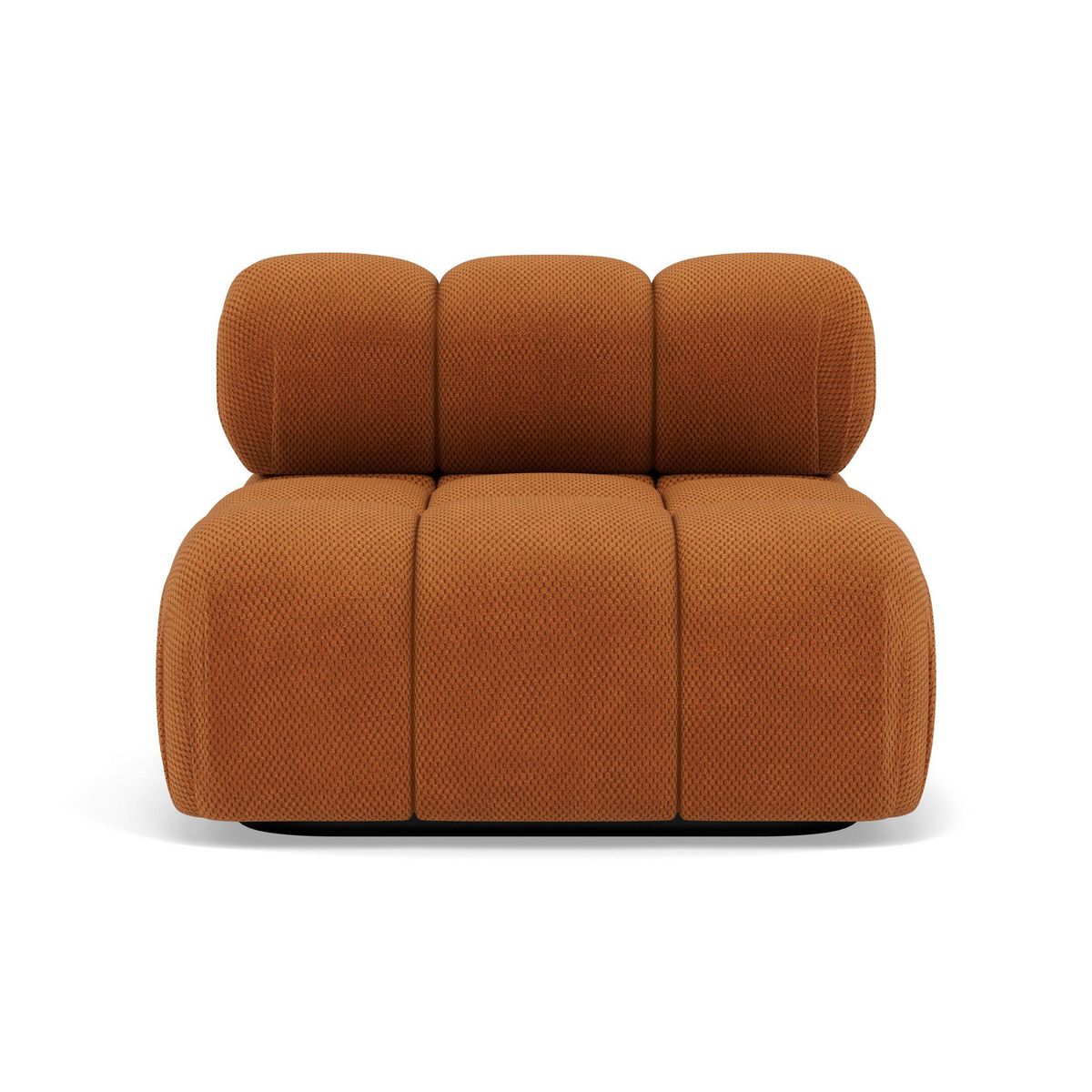 LISA DESIGN Ruby - module d'assise sans accoudoirs en velours texturé