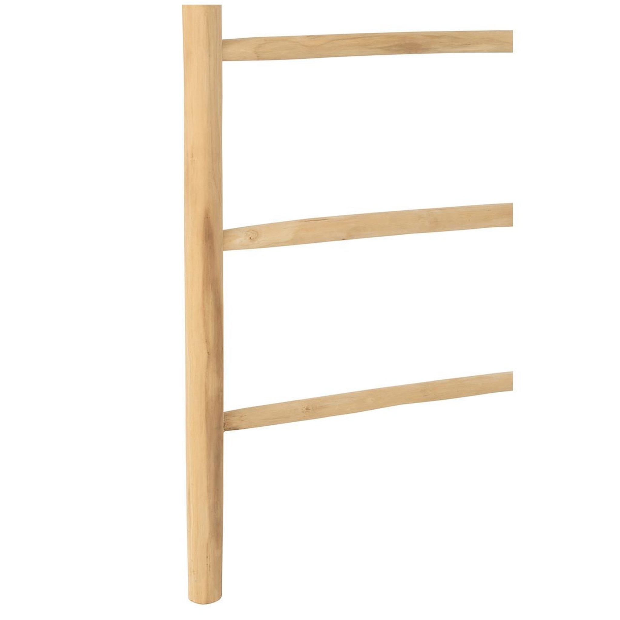 Voir la diapositive 3 : J-LINE Échelle déco en teck  5 marches  150cm naturel