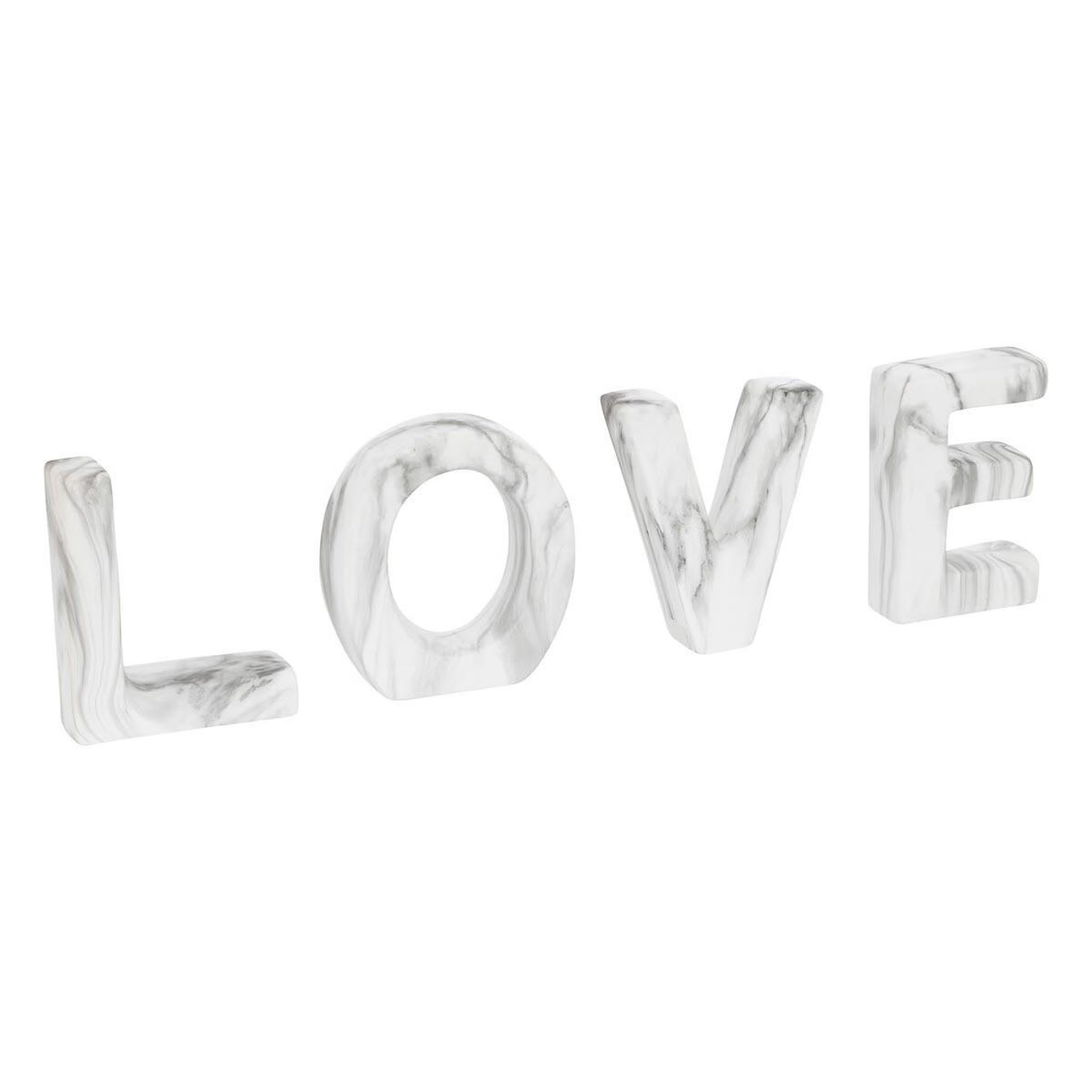 ATMOSPHERA Mot à poser love effet marbre  olen  18cm gris