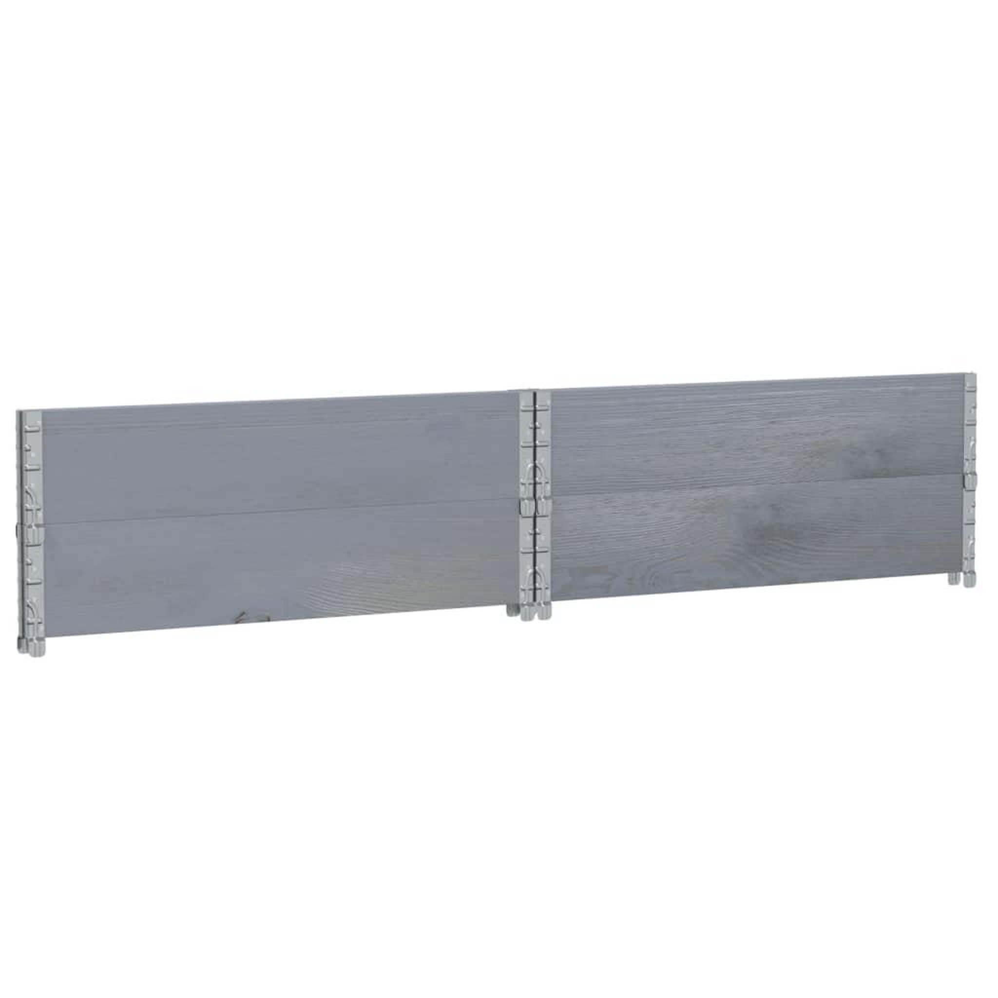 Voir la diapositive 5 : VIDAXL Jardiniere gris 100x100 cm bois de pin massif