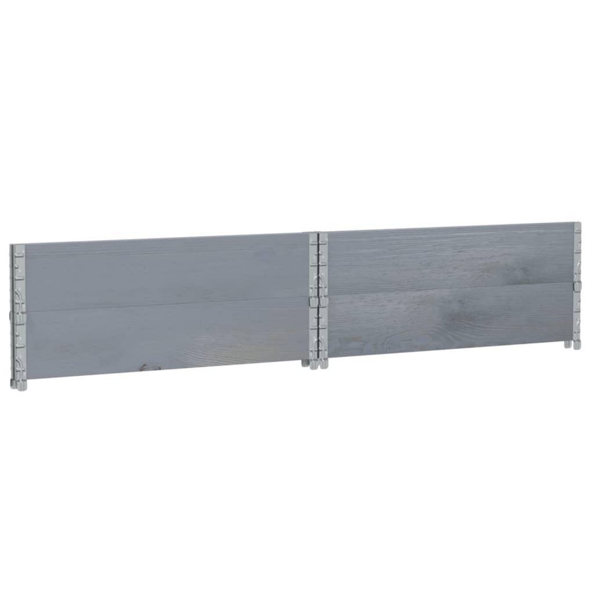 VIDAXL Jardiniere gris 100x100 cm bois de pin massif