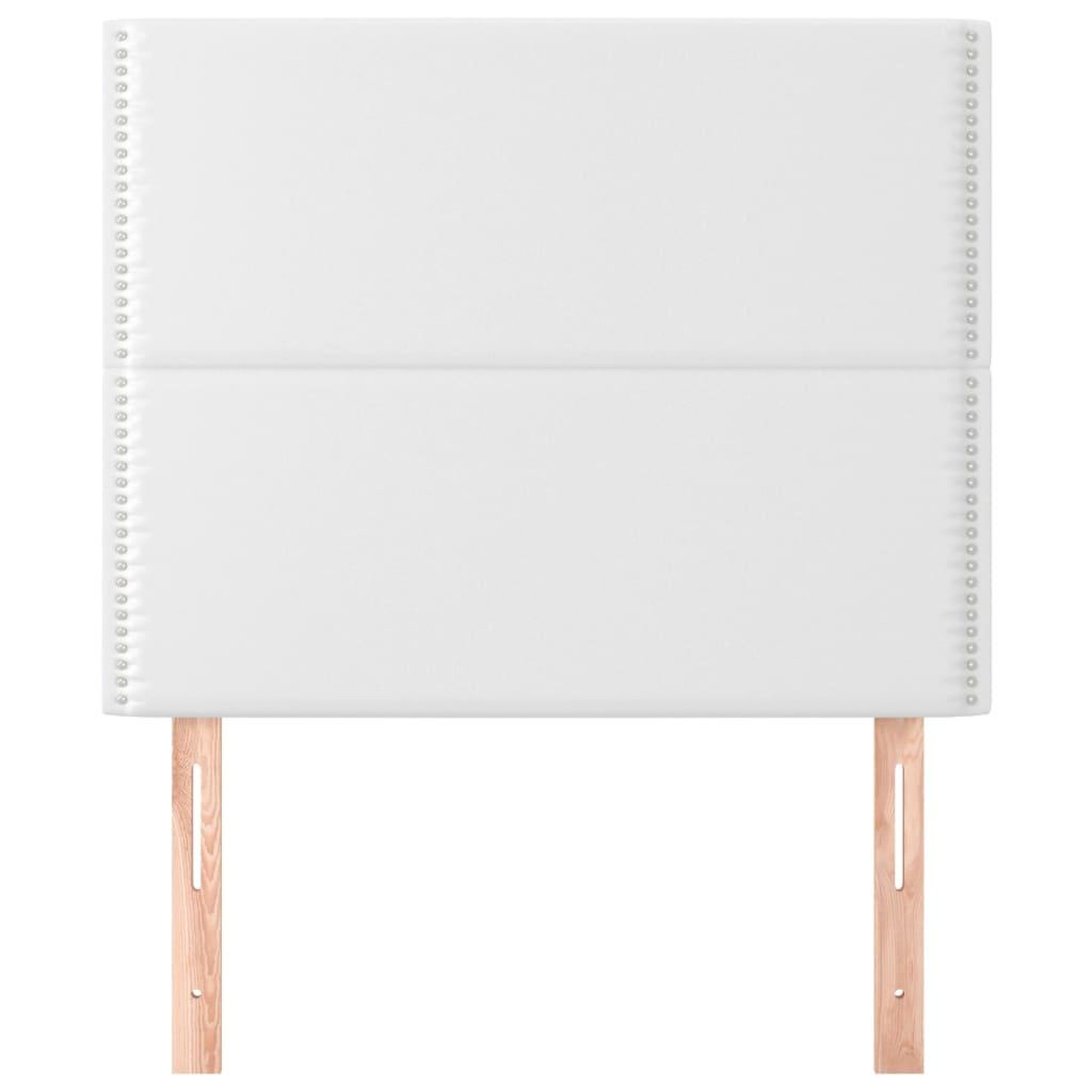 Voir la diapositive 3 : VIDAXL Tetes de lit 2 pcs Blanc 90x5x78/88 cm Similicuir
