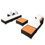 Voir la diapositive 4 : VIDAXL Salon de jardin 7 pcs avec coussins Resine tressee Noir