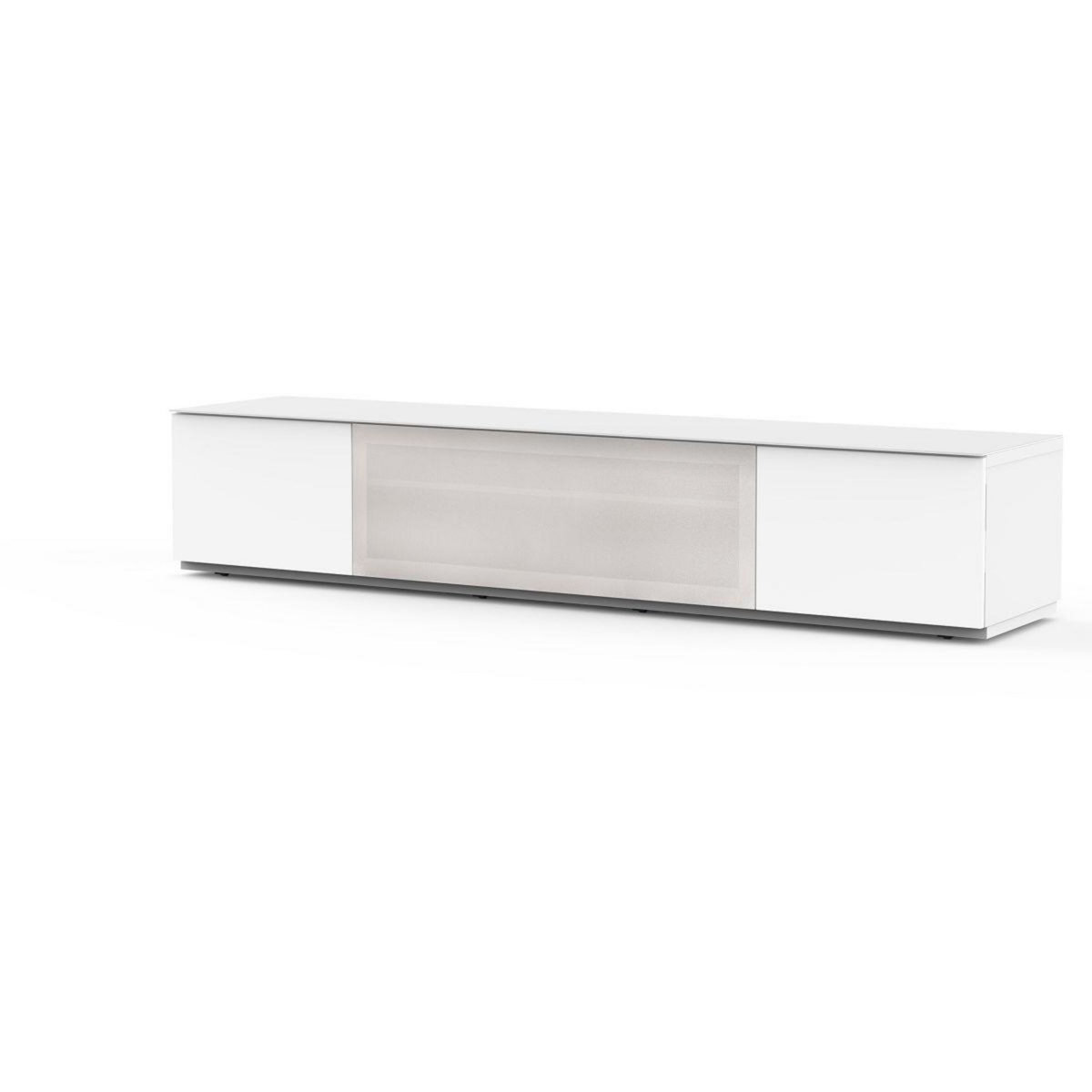 SONOROUS Meuble TV Studio STA 200 Blanc-Gris Porte Textile