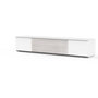 Voir la diapositive 1 : SONOROUS Meuble TV Studio STA 200 Blanc-Gris Porte Textile