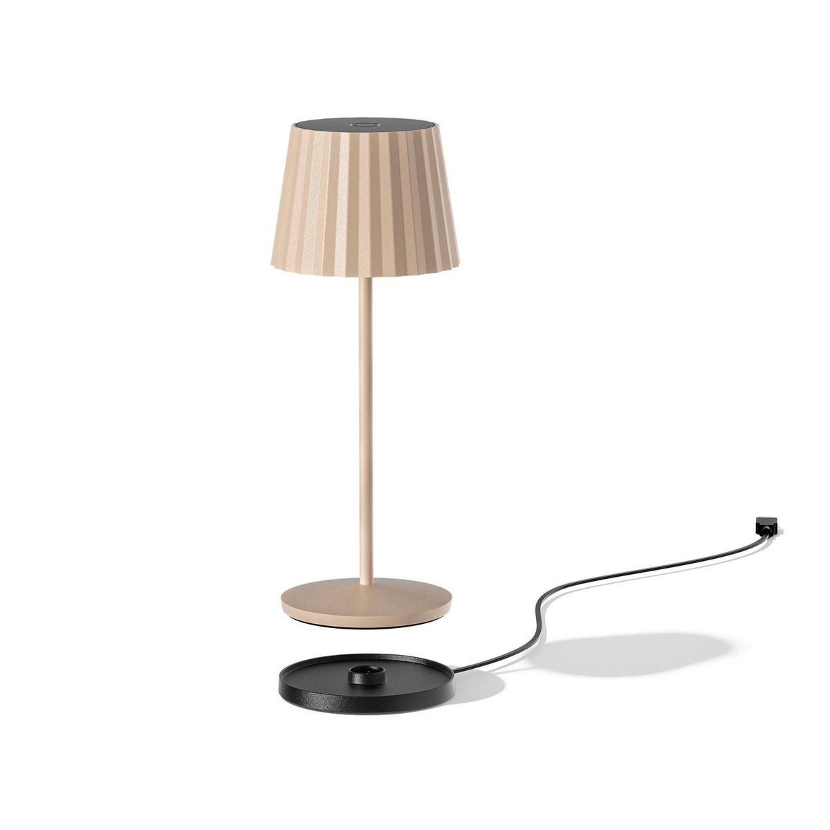 Lumisky Lampe de table sans fil LED ABBY Crème Aluminium