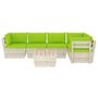 Voir la diapositive 3 : VIDAXL Salon de jardin palette 6 pcs avec coussins bois d'epicea