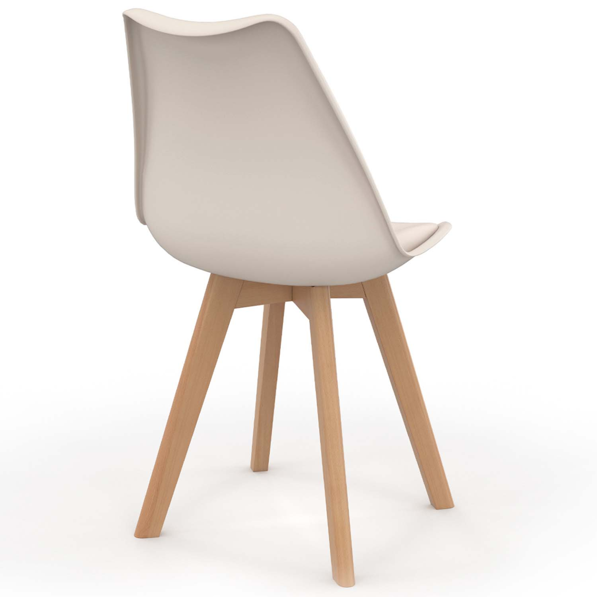 Voir la diapositive 4 : ID MARKET Lot de 6 chaises scandinaves sara beige pour salle à manger