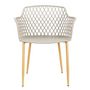 Voir la diapositive 3 : Paris Prix Lot de 4 Fauteuils Design  Malaga  80cm Taupe