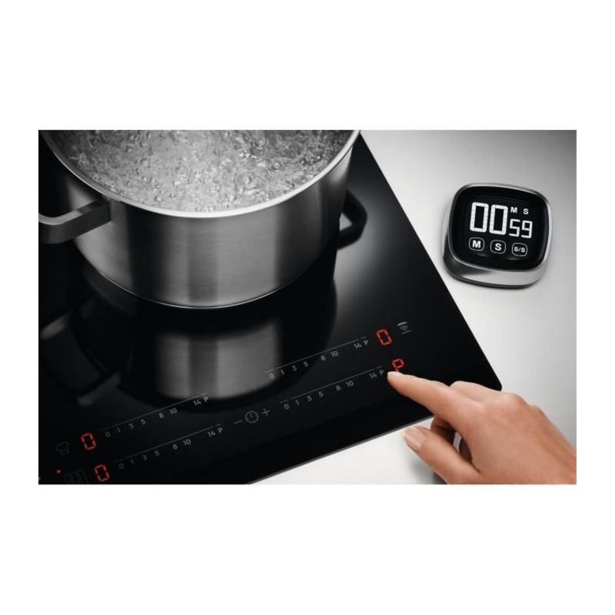 ELECTROLUX Table de cuisson a induction - ELECTROLUX - 3 feux - 60 cm - CIT60331CK - Noir