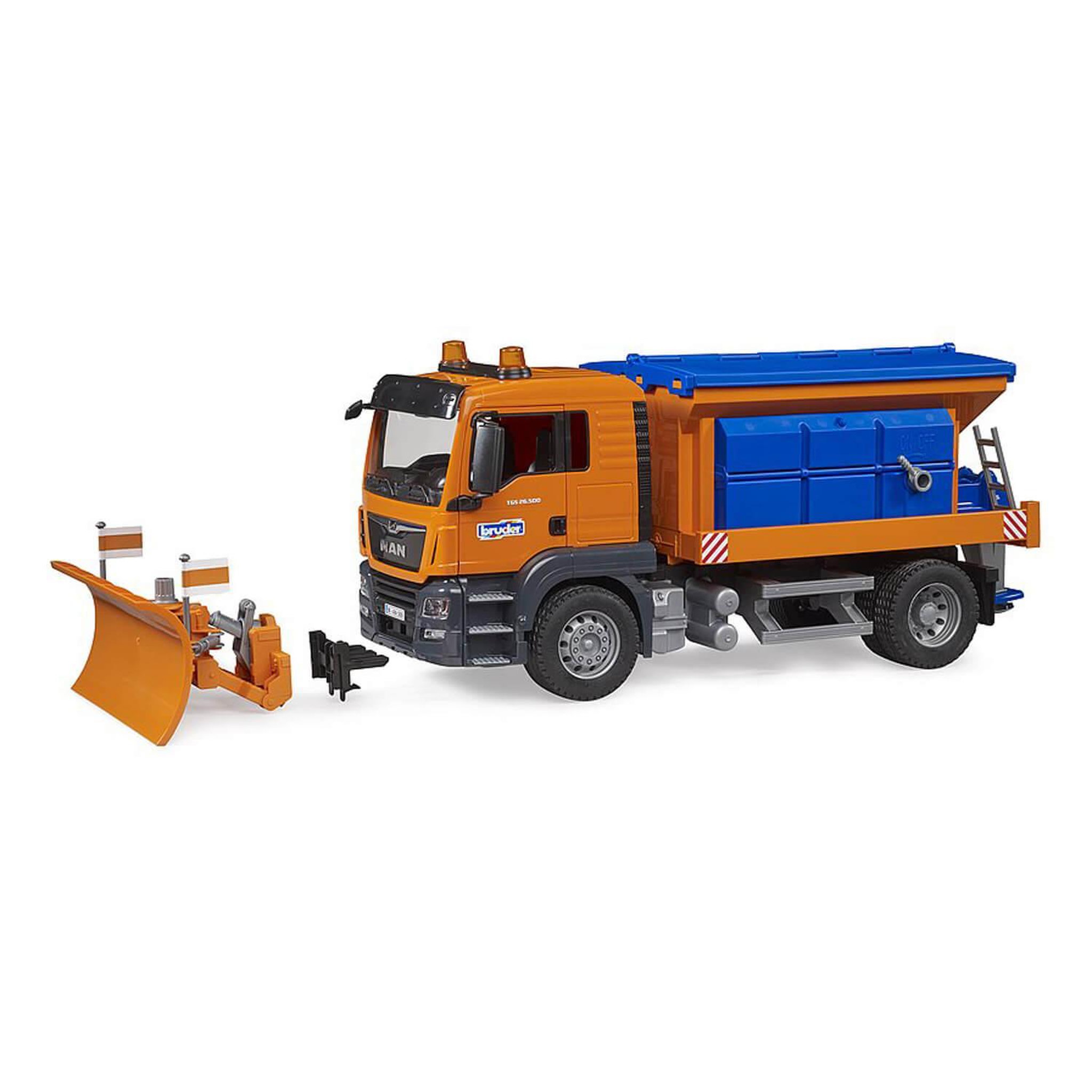 Voir la diapositive 2 : Bruder Camion Bruder MAN TGS pour service d'hiver avec lame de chasse-neige