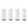 Voir la diapositive 2 : VIDAXL Pieds de table basse 4 pcs blanc 42-44 cm acier