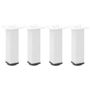Voir la diapositive 2 : VIDAXL Pieds de table basse 4 pcs blanc 42-44 cm acier
