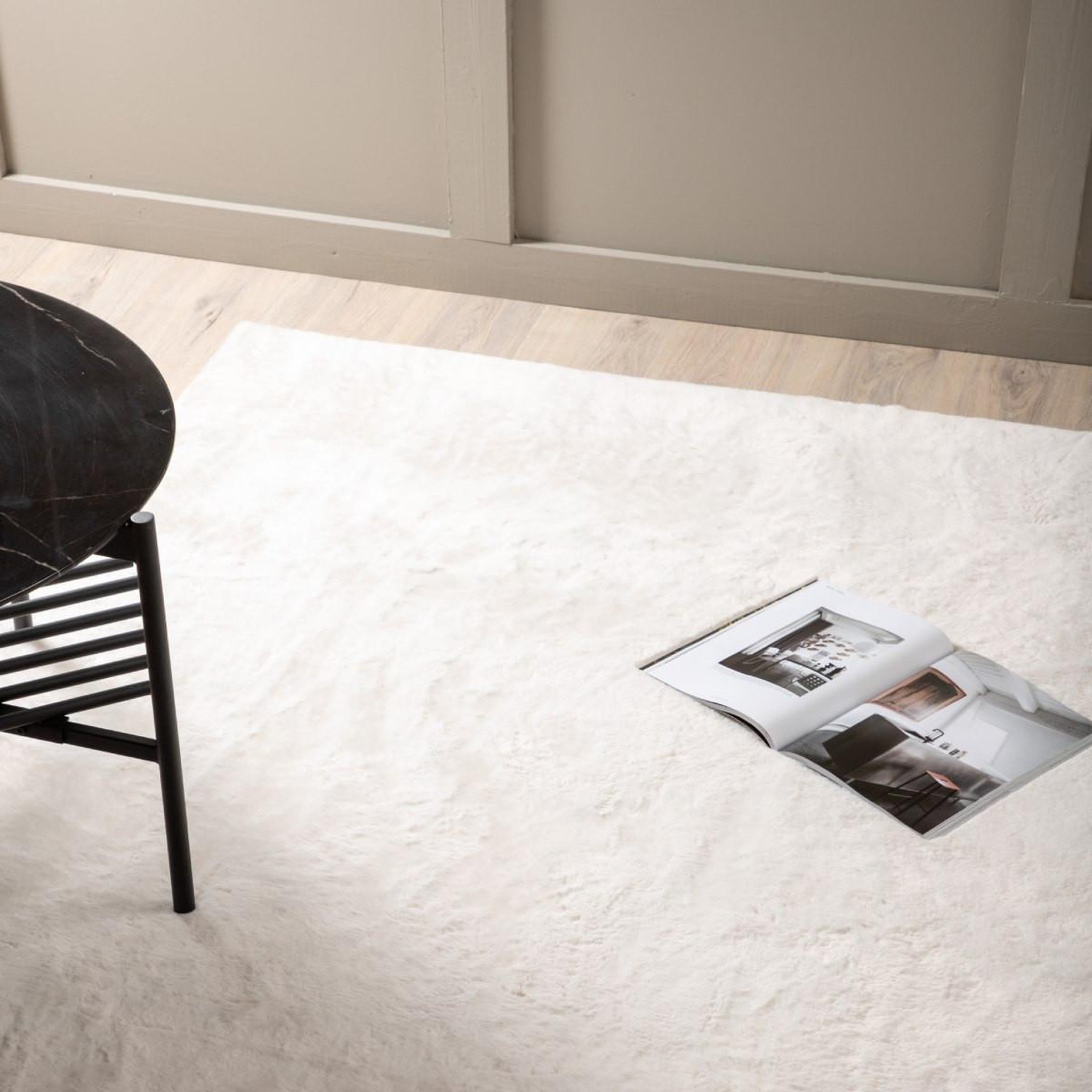 Voir la diapositive 3 : Paris Prix Tapis design  nina  160x230cm blanc